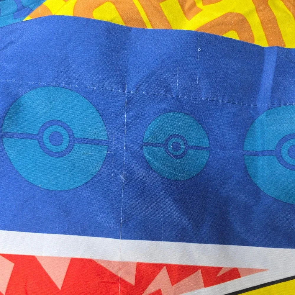 Pokemon Pikachu Pillowcase‎ Standard Reversible Blue Red Franco Manufacturing